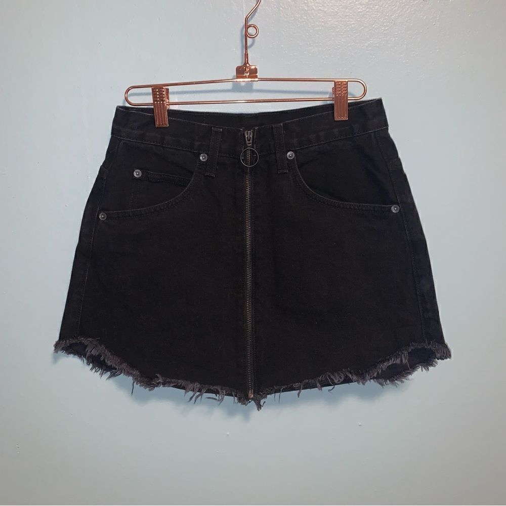 CARMAR Black Denim Skirt Size 27